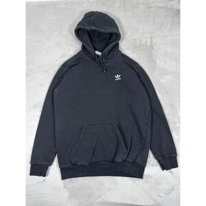 Adidas Originals Hoodie Mens S Black Excellent Trefoil Primegreen Pullover
